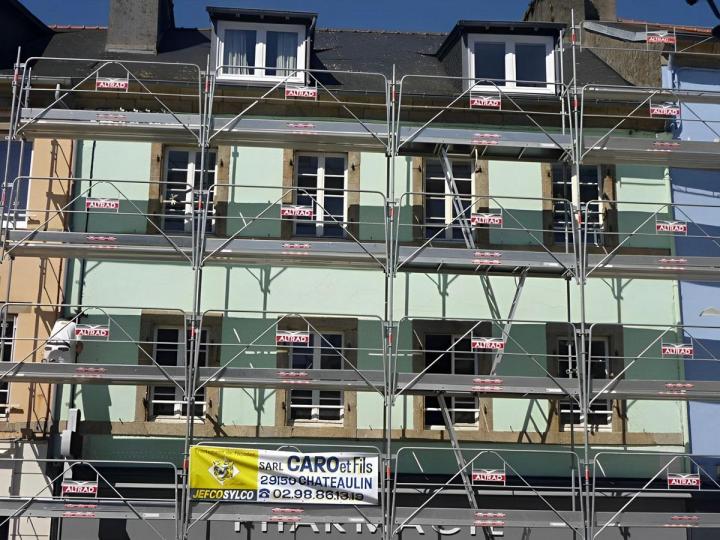 Réhabilitation de façade Châteaulin 